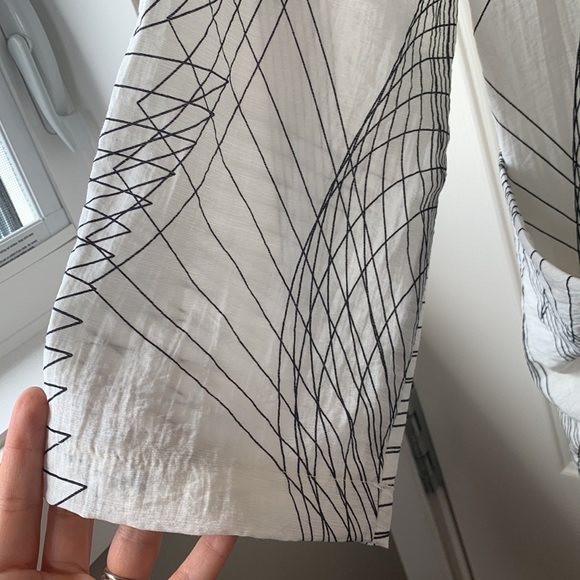 Linen oversized summer coverup shirt - Picture 6 of 10